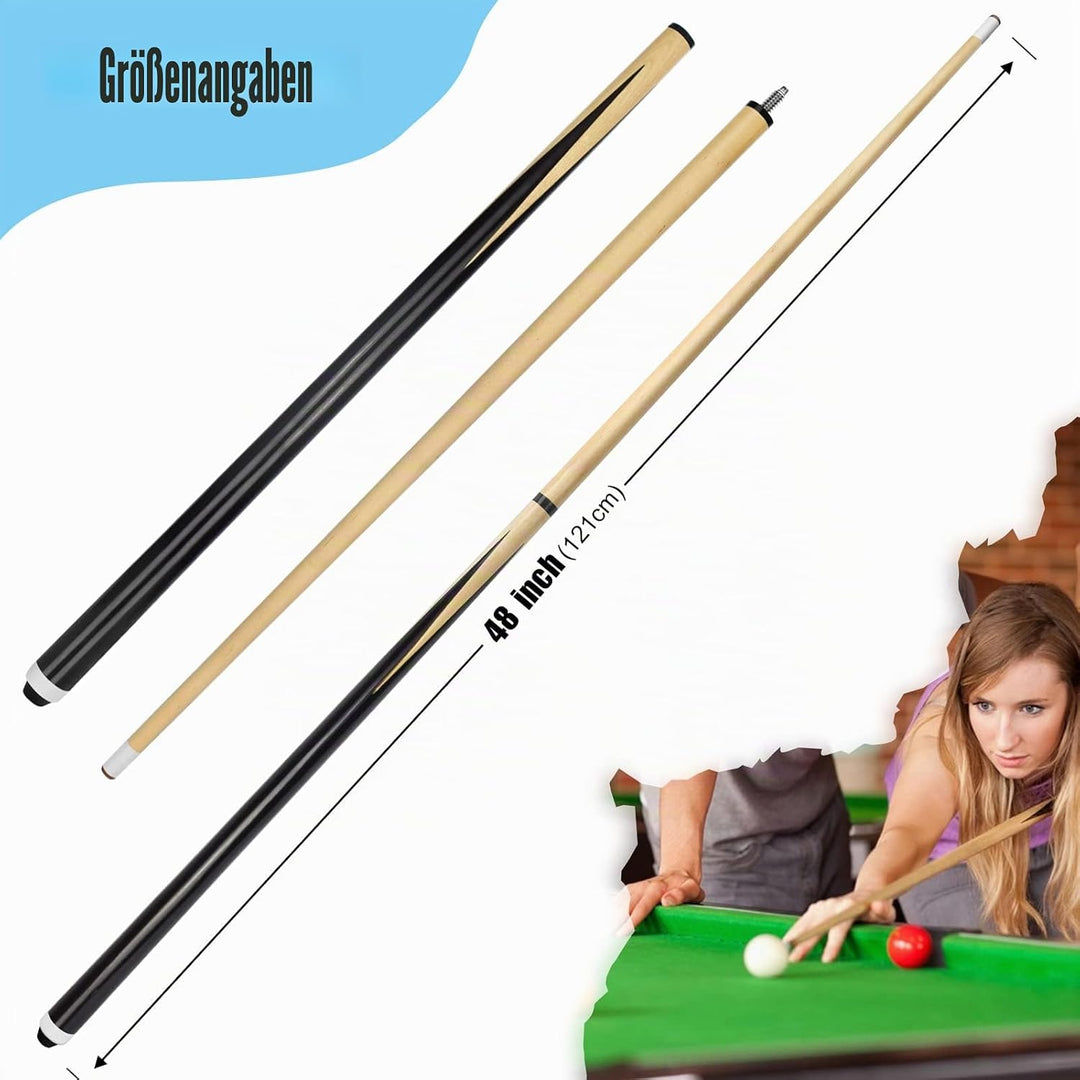 VANLAN Holz-Billardhaus-Queue-Sticks Shorty Queues Pool Queues für Kinder Hartholz Billard Queue Sti