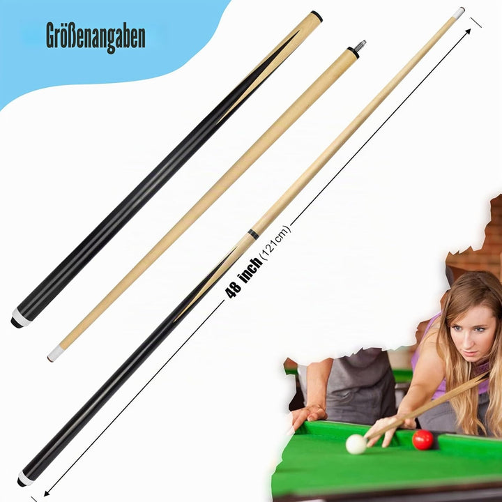 VANLAN Holz-Billardhaus-Queue-Sticks Shorty Queues Pool Queues für Kinder Hartholz Billard Queue Sti