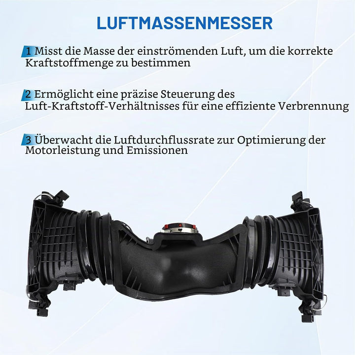 Lufteinlassschlauch 5-polig Motor Turbo Ansaugrohr Kompatibel mit Mercedes CDI C-Klasse W203 W204 S2