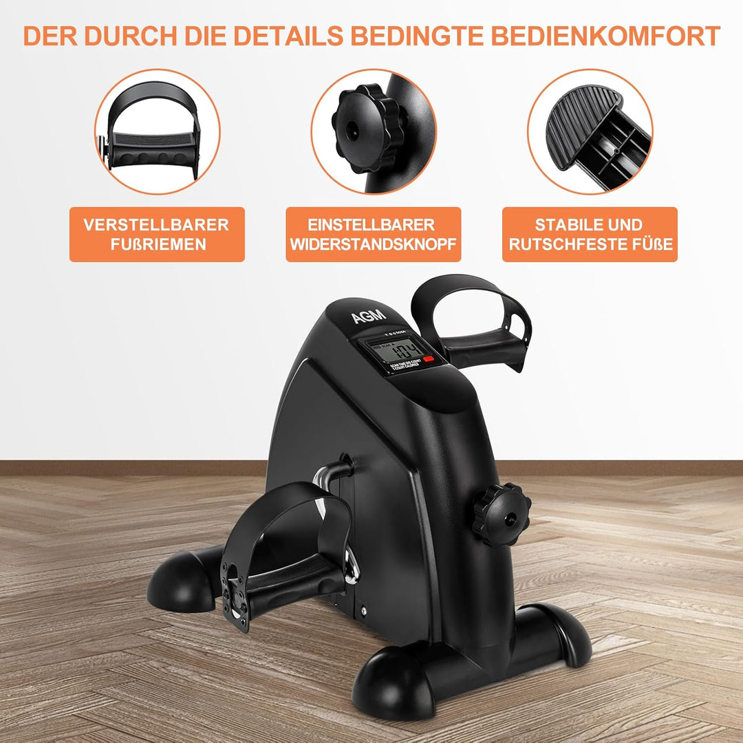 AGM Mini Fitnessbike für zuhause, Arm und Beintrainer Heimtrainer, Sportgerät Mini Bike, Hometrainer