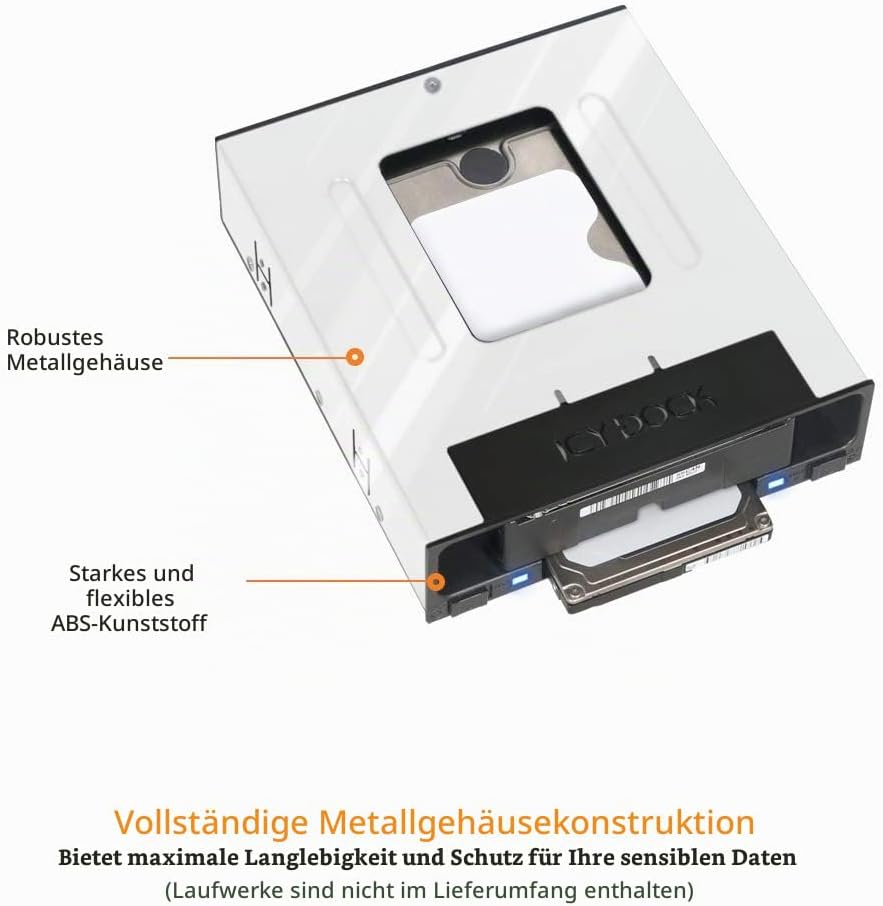 ICY DOCK flexiDOCK MB795SP-B - Dock trägerlos für 1x 2,5 Zoll und 1x 3,5 Zoll SATA/SAS SSD/HDD 1x 2,