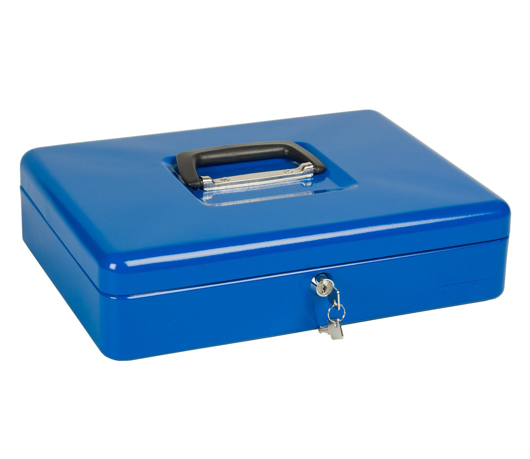 1 ProfiOffice Geldkassette aus Stahl | abschliessbar | Münzgeld-Einsatz herausnehmbar | 37 x 28 x 9
