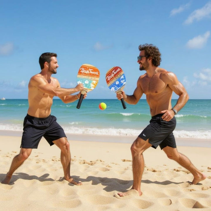 oppia Strandschläger Beach Tennis mit weichem Ball Set Leichte und strapazierfähige Schläger für Out