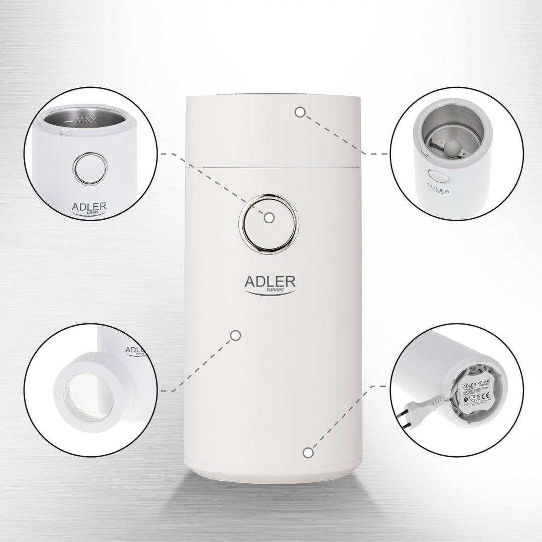 Adler AD 4446 WS Kaffeemühle weiss AD4446