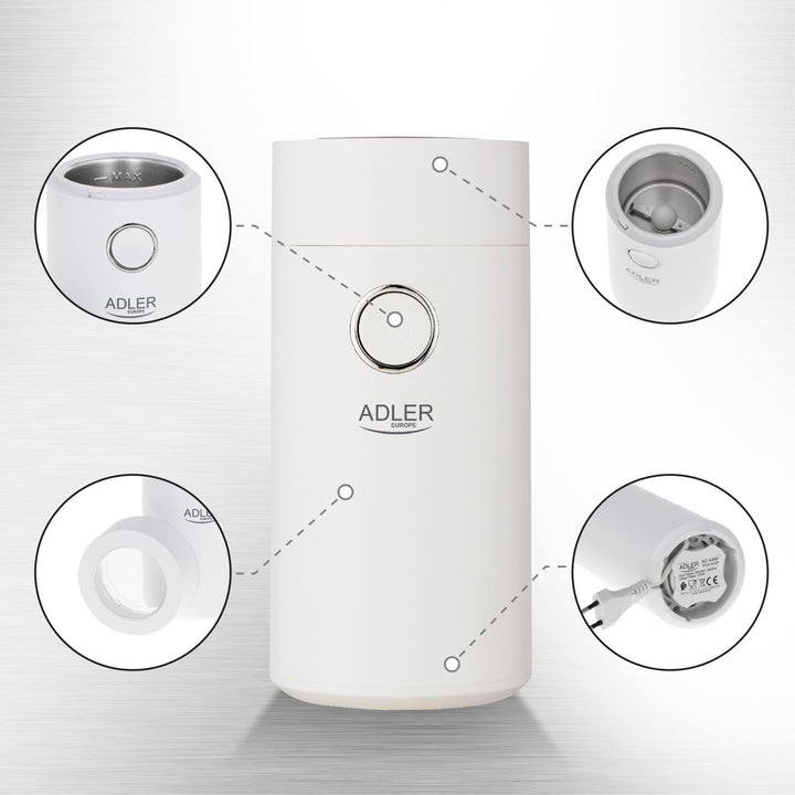 Adler AD 4446 WS Kaffeemühle weiss AD4446
