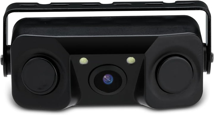 XTRONS 3-in-1 Auto Kamera mit Sensoren Weitwinkel Rückfahrkamera mit eingebautem Parksensor wasserdi