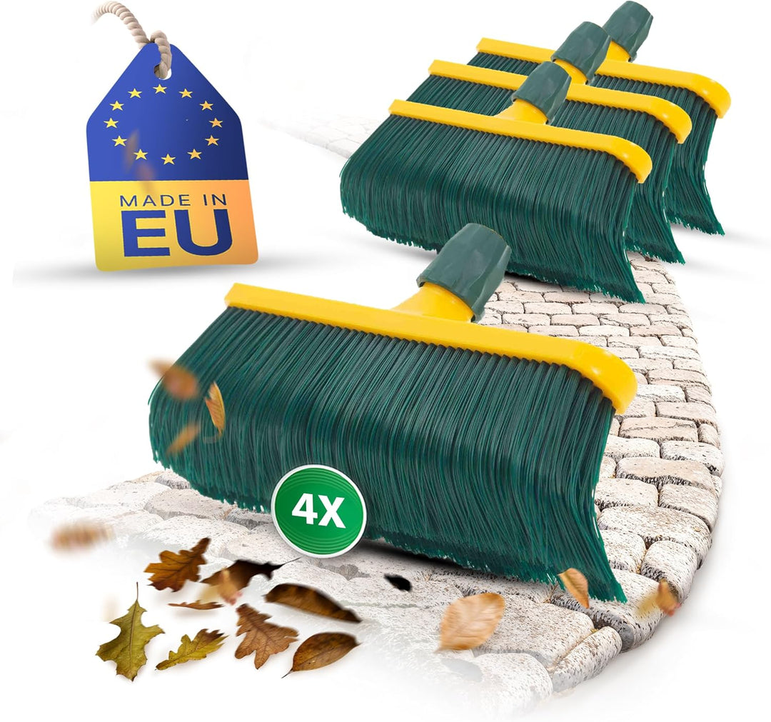 Novaliv Besenkopf Krallenbesen Set 40 cm Kunststoff Besenaufsatz Schneebesen Kratzbesen Rasenbesen B