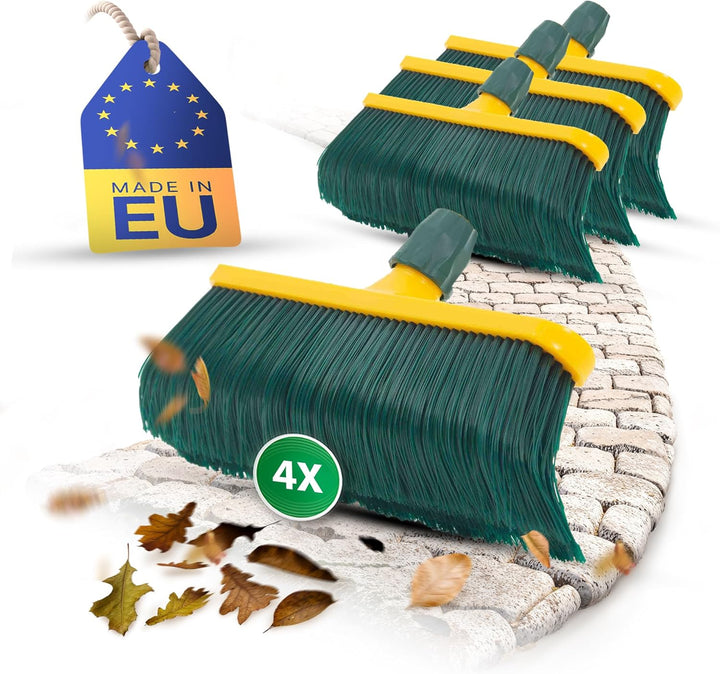 Novaliv Besenkopf Krallenbesen Set 40 cm Kunststoff Besenaufsatz Schneebesen Kratzbesen Rasenbesen B