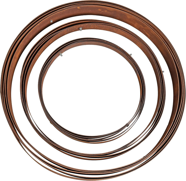 ESTEXO Edelrost Dekokugel Rostkugel Gartenkugel Kugel Metallband Bandeisen Gartendeko Rost Metall (3