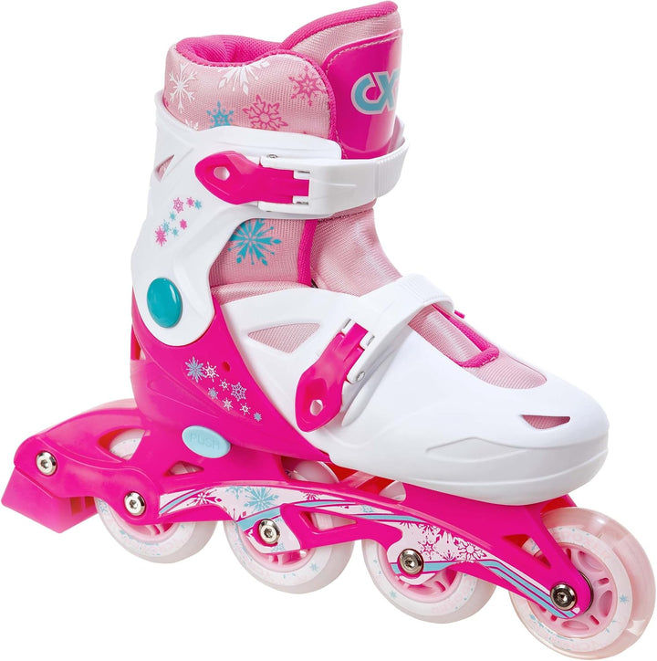 3in1 Kinder Inlineskates/Triskates/Rollschuhe Croxer Missy verstellbar mit LED leuchtendem Rad 27-30