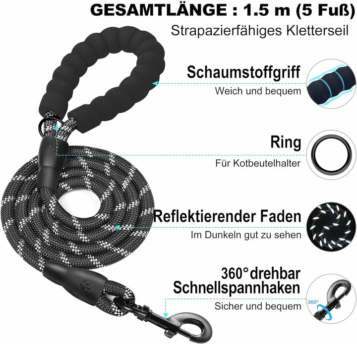haapaw Hundegeschirr und Leine Set, kein Ziehen, verstellbares, reflektierendes Step-in-Welpengeschi