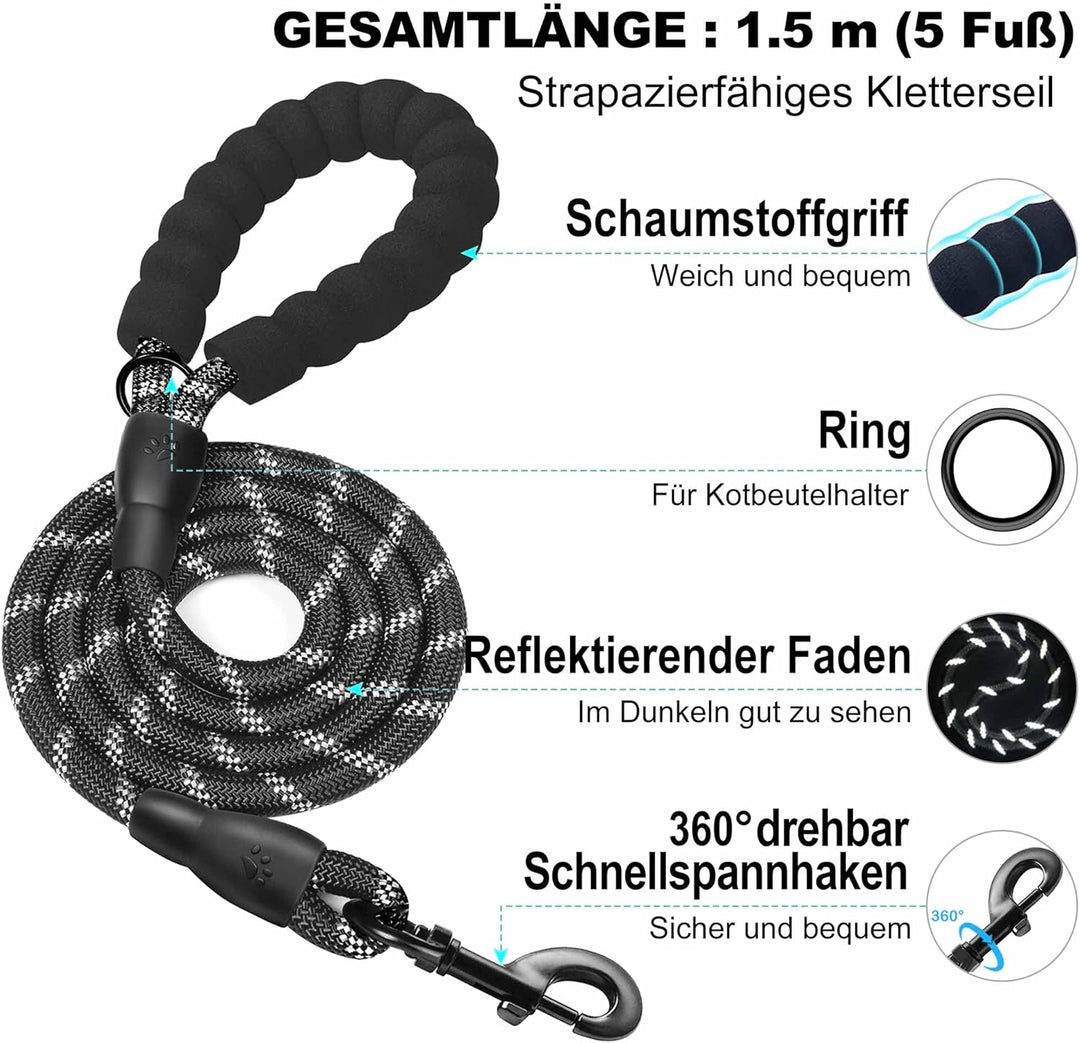 haapaw Hundegeschirr und Leine Set, kein Ziehen, verstellbares, reflektierendes Step-in-Welpengeschi