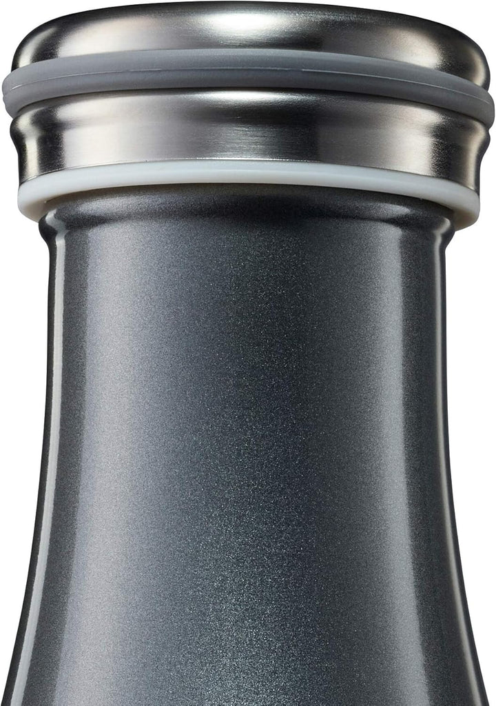 Lurch 240864 Isolierflasche/Thermoflasche für heisse und kalte Getränke aus doppelwandigem Edelstahl