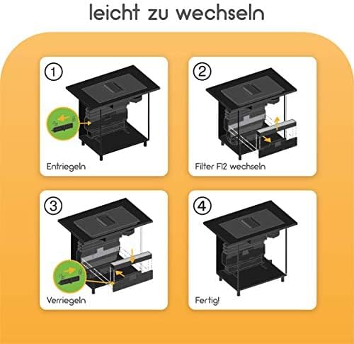 Aktivkohlefilter 3er Pack für Siemens HZ381700 / Bosch HEZ381700 / Neff Z8500X0 hochwertiger CleanAi