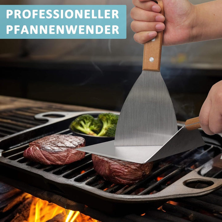 Smash Burger Set, 5 Stück Burger Smasher, Smash Burgerpresse mit Pfannenwender und Burgerglocke und