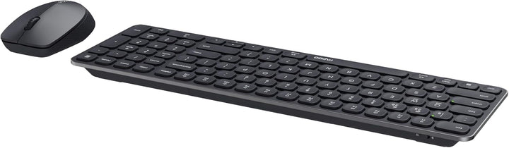 Rapoo I Kabellose Tastatur und Maus (9310M, Ultraslim, Bluethooth, 2,4 GHz, Batterien) Dunkelgrau
