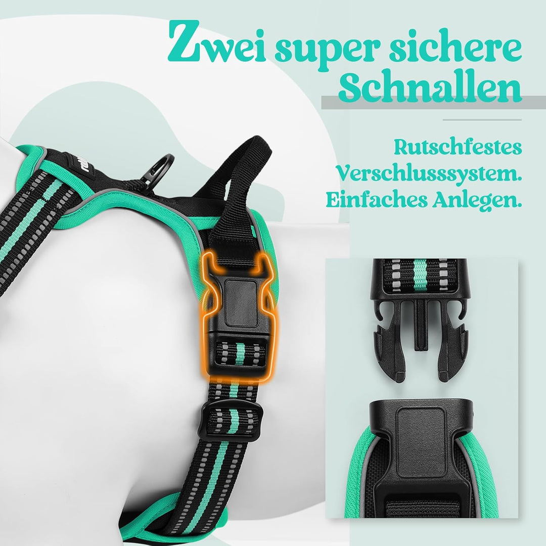 rabbitgoo Hundegeschirr Mittelgrosse Hunde, Anti Zug Geschirr mit Kontrolle, No Pull Verstellbar Hun