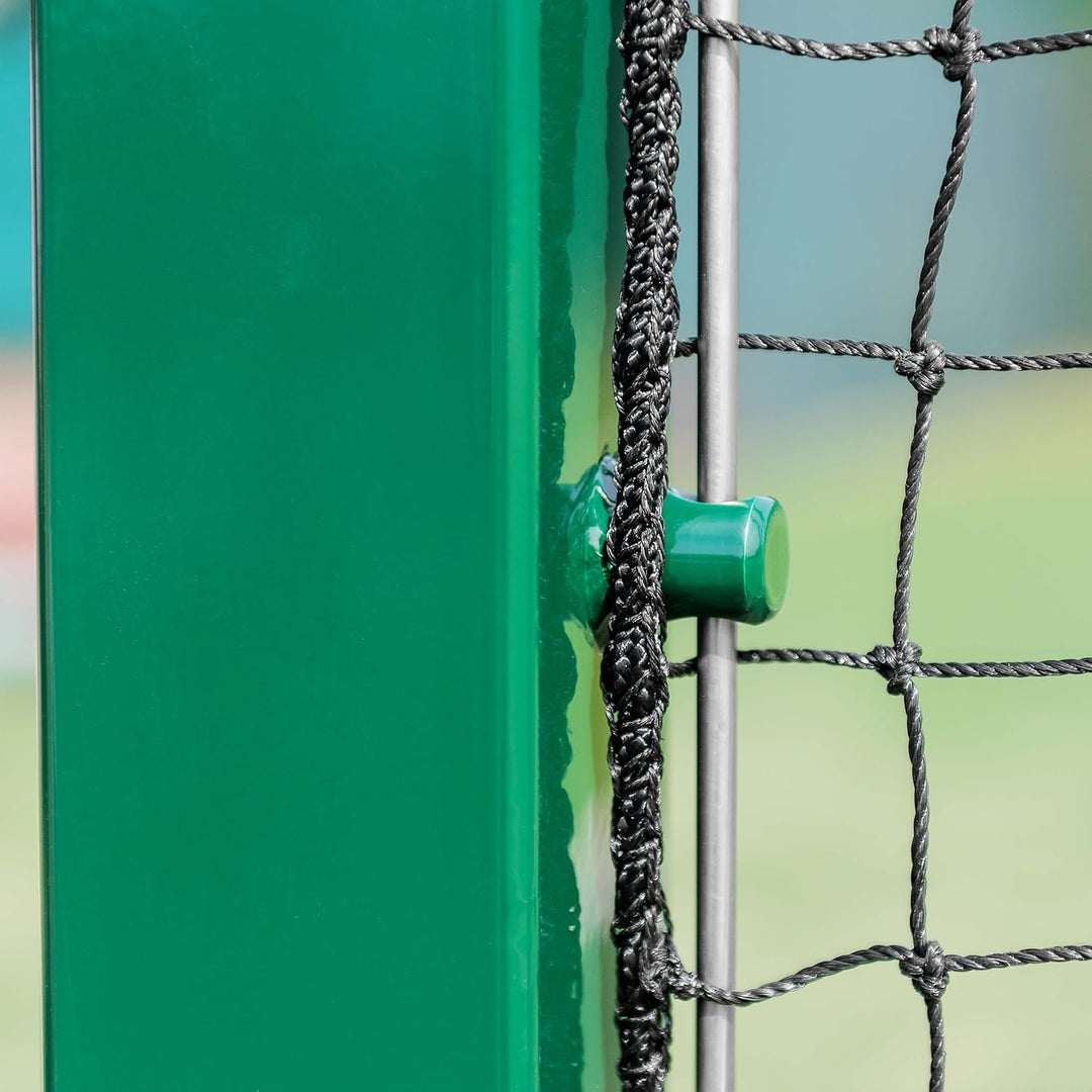 Vermont Eckige Tennispfosten 76mm Stahlpfosten - in Grün oder Schwarz erhältlich (Grün, ohne Bodenhü