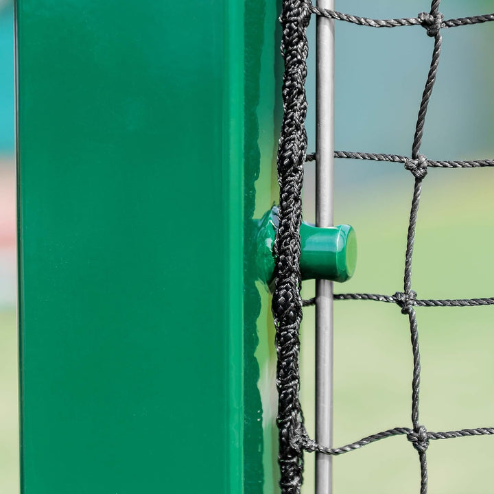 Vermont Eckige Tennispfosten 76mm Stahlpfosten - in Grün oder Schwarz erhältlich (Grün, ohne Bodenhü