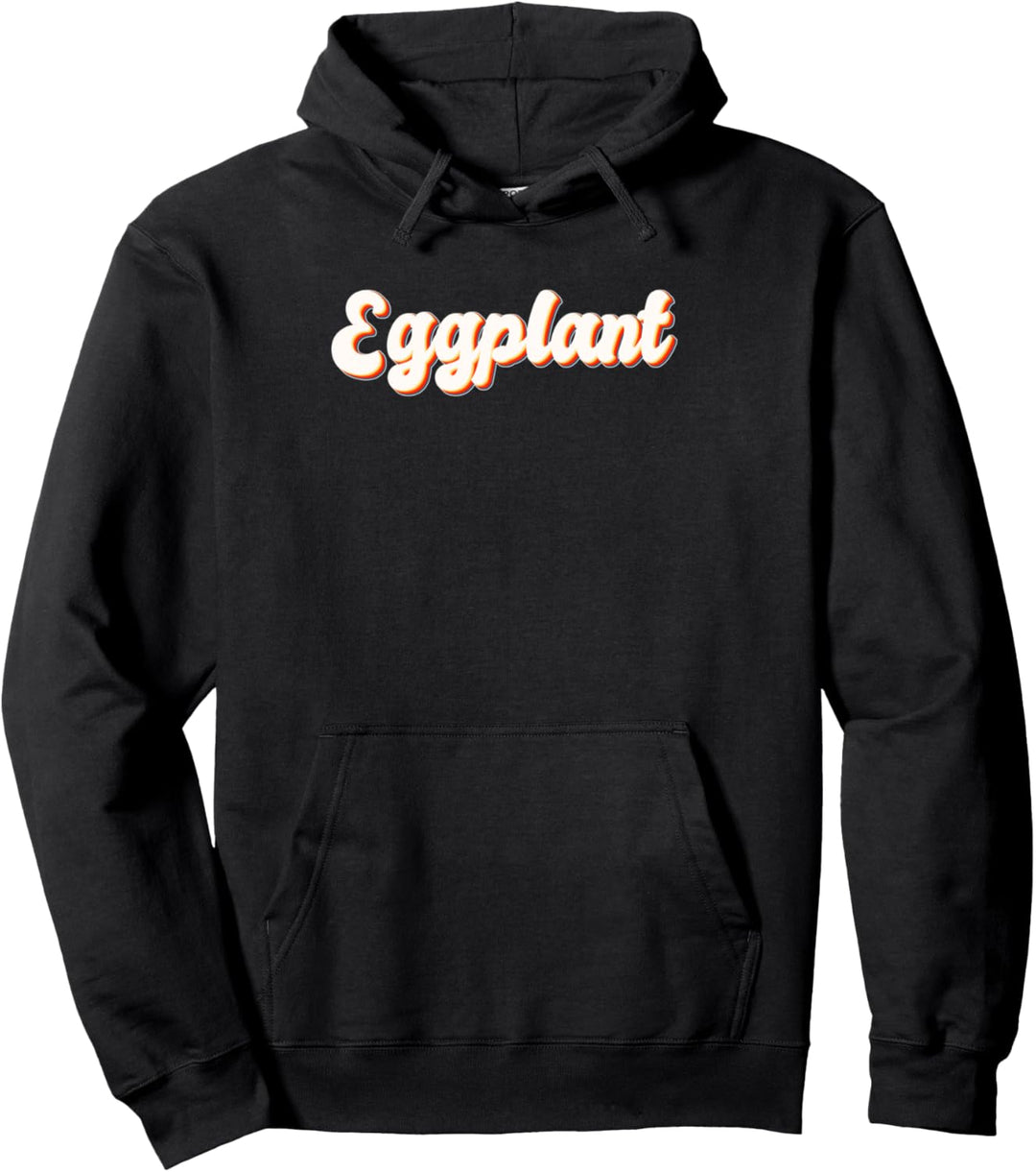 Aubergine Retro Bekleidung Aubergine Vegetarisch Pullover Hoodie