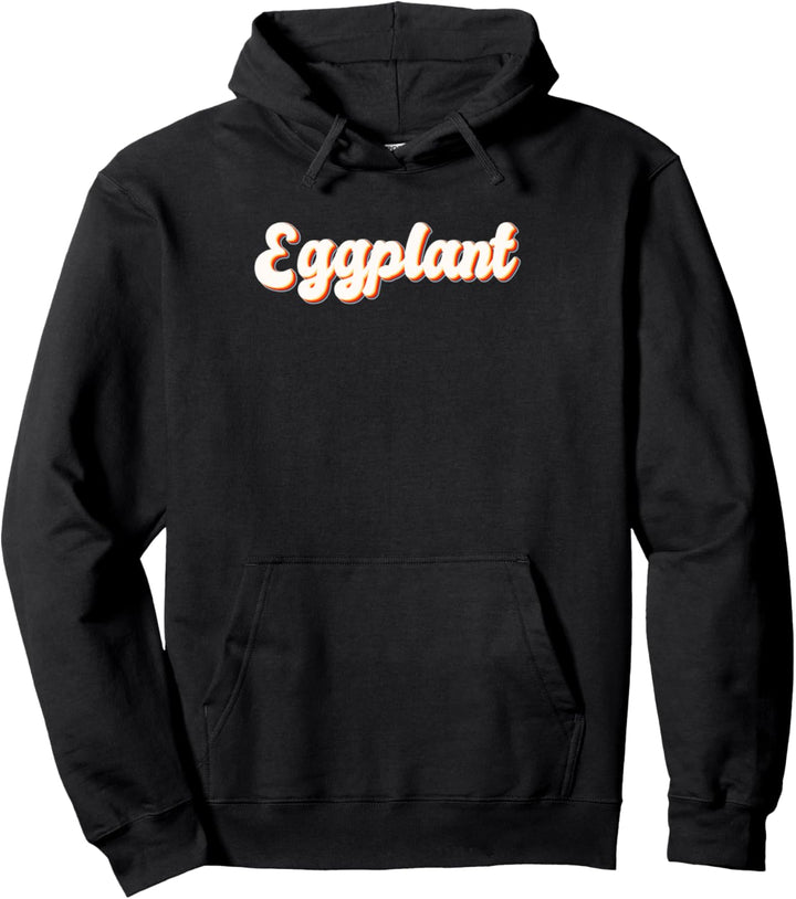 Aubergine Retro Bekleidung Aubergine Vegetarisch Pullover Hoodie