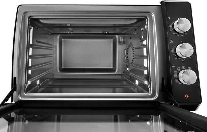De'Longhi Chef EO34302 Elektrischer Umluftofen mit 5 Kochstufen, doppelte Glastür, Temperatur 80 – 2