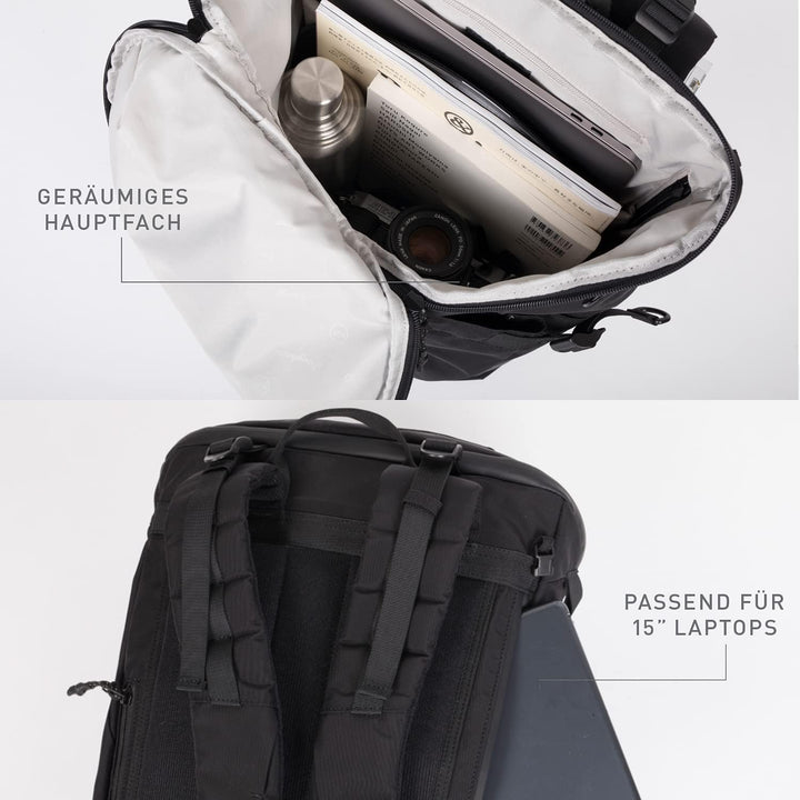 Doughnut IMPARTIAL Rucksack Unisex 10L mit Laptop Fach I Daypack multifunktional 4 in 1: Backpack/Um