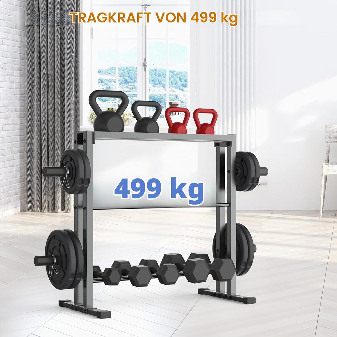 WINNOW Hantelständer, 3-Tier Gewichte Aufbewahrungsständer für Hanteln, Hantelplatten und Kettlebell