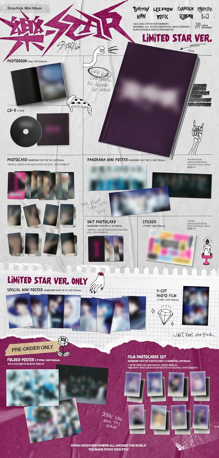 Stray Kids - 樂-STAR [LIMITED STAR VER.] Album+Pre-Order Benefit