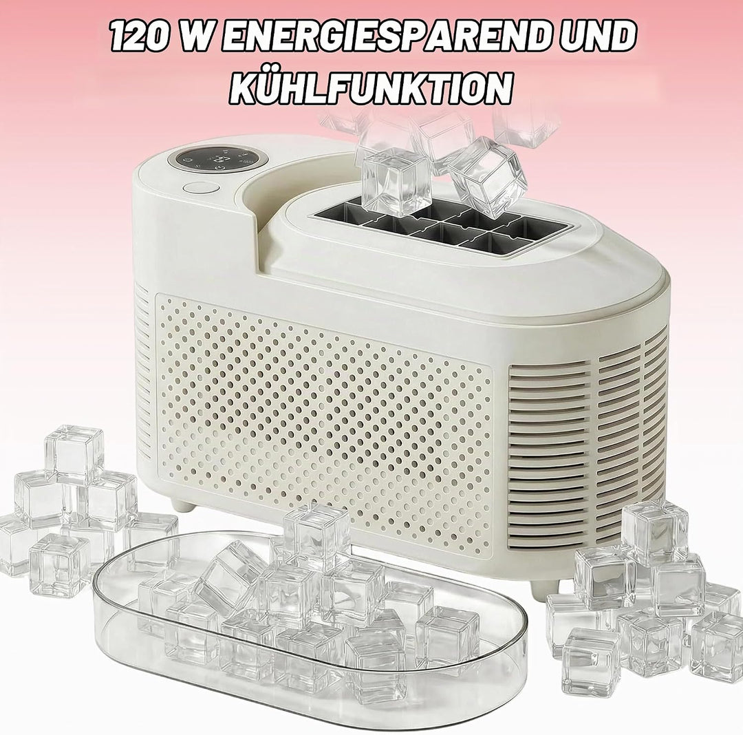 Mini Eiswürfelmaschine, Einmal 8 Eis ausgeben, Unterstützt Fahrzeugstromkabel, Tragbare Klare Eismas