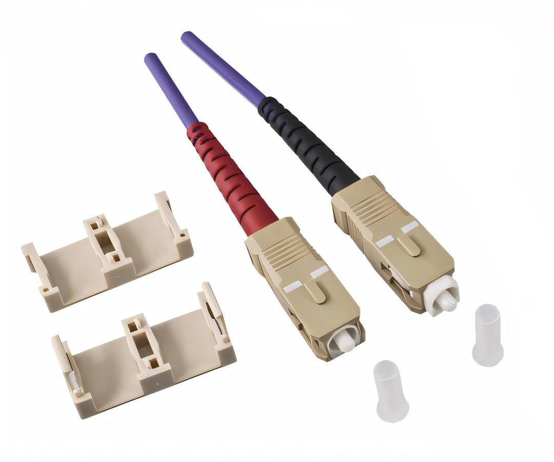 DINIC LWL Kabel OM4, Patchkabel SC/SC Lichtwellenleiter Multimode (30m, violett) 30m violett, 30m vi