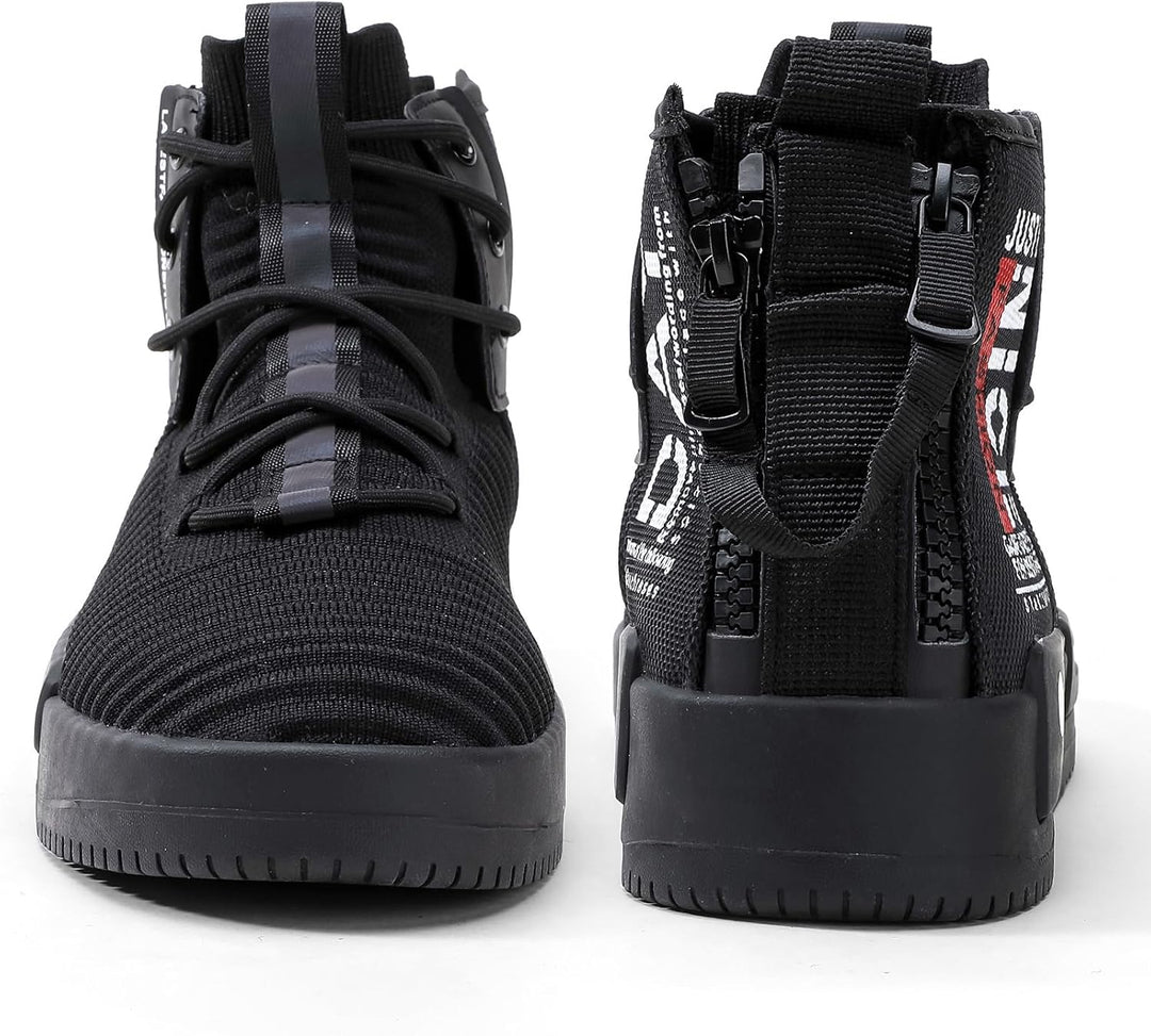 FUSHITON Herren Sportschuhe High Top Turnschuhe Mode Freizeitschuhe Draussen Laufschuhe Sneakers Lei