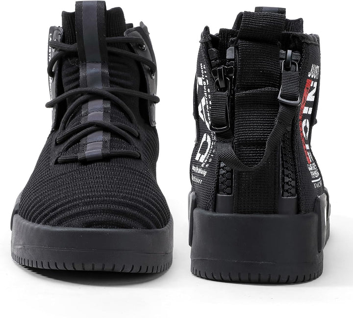 FUSHITON Herren Sportschuhe High Top Turnschuhe Mode Freizeitschuhe Draussen Laufschuhe Sneakers Lei
