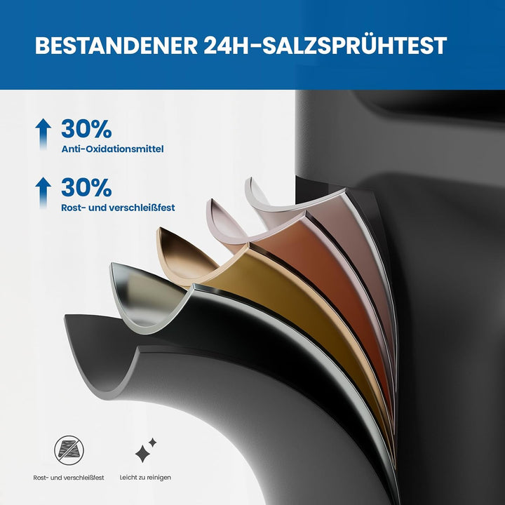 Auralum Wasserhahn Bad Schwarz, Waschtischarmatur Schwarz mit Auslauf Höhe 60 mm, Armatur Badezimmer