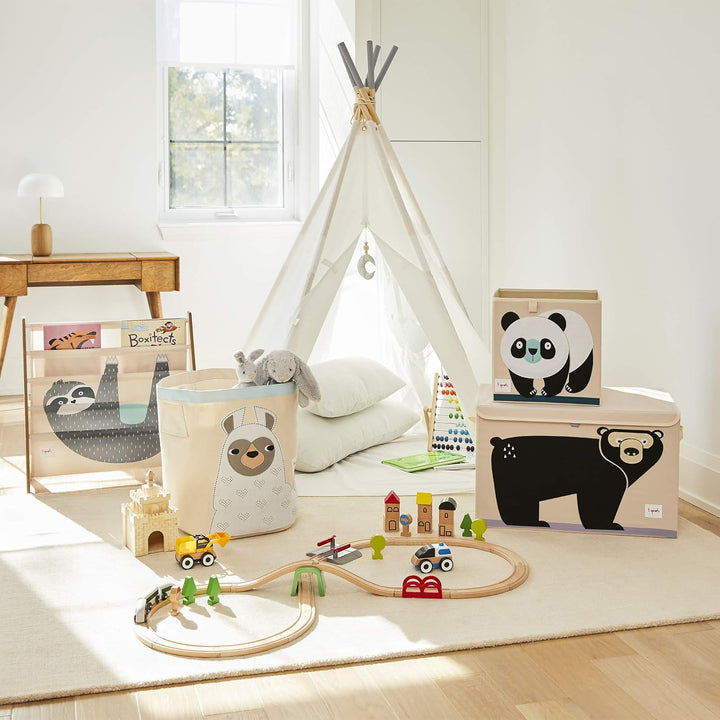 3 Sprouts - Bücherregal Kinderzimmer Holz - Montessori Bücherregal für Kinder - Faultier, Faultier
