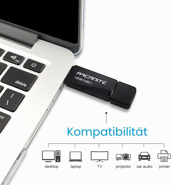 ARCANITE 128 GB USB 3.1 SuperSpeed USB-Stick, Lesegeschwindigkeit von bis zu 400 MB/s, 128 GB USB 3.