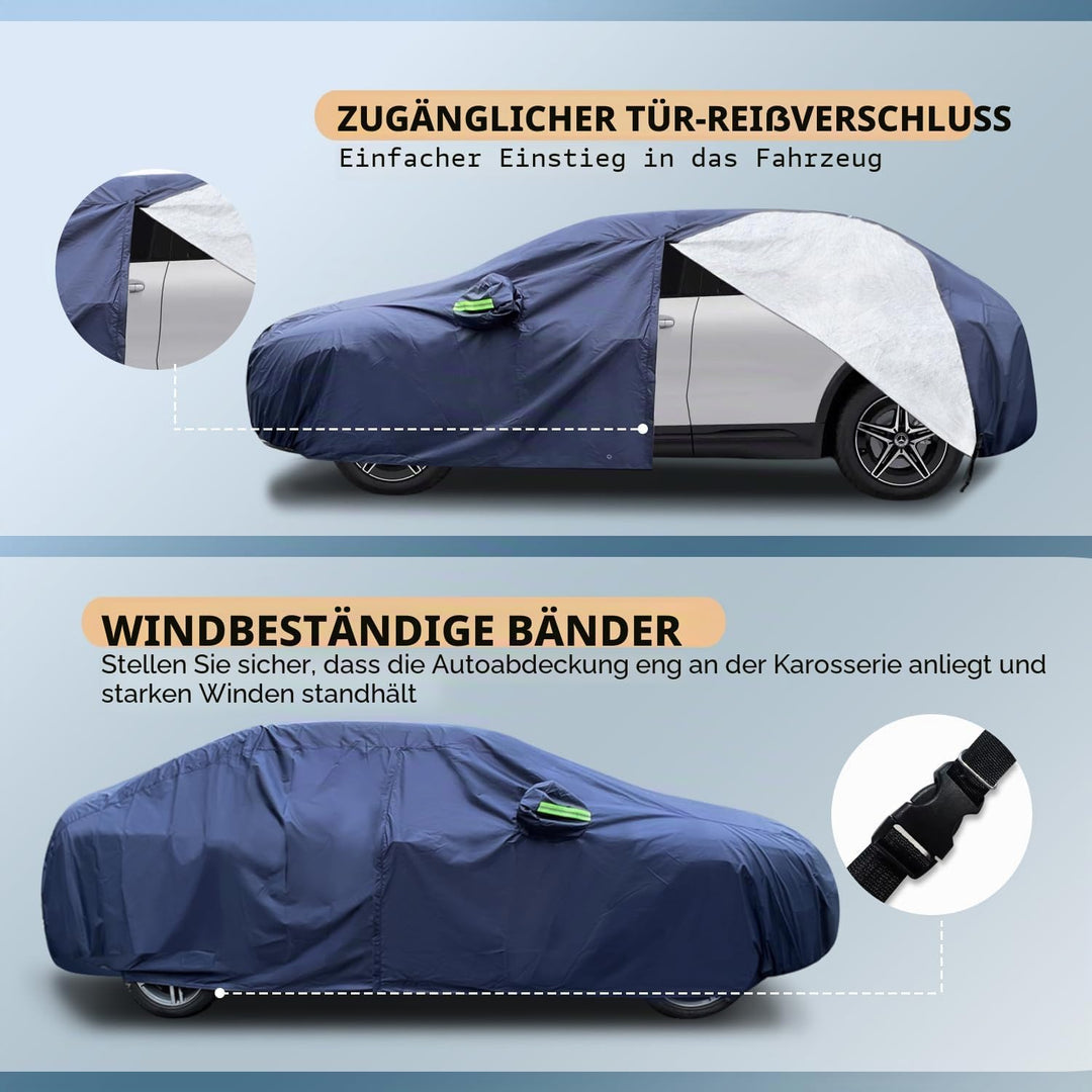 Autoabdeckplane 10 Schichten Vollgarage Autoabdeckung Vollgarage Staubdicht Wasserdicht Autohülle Au