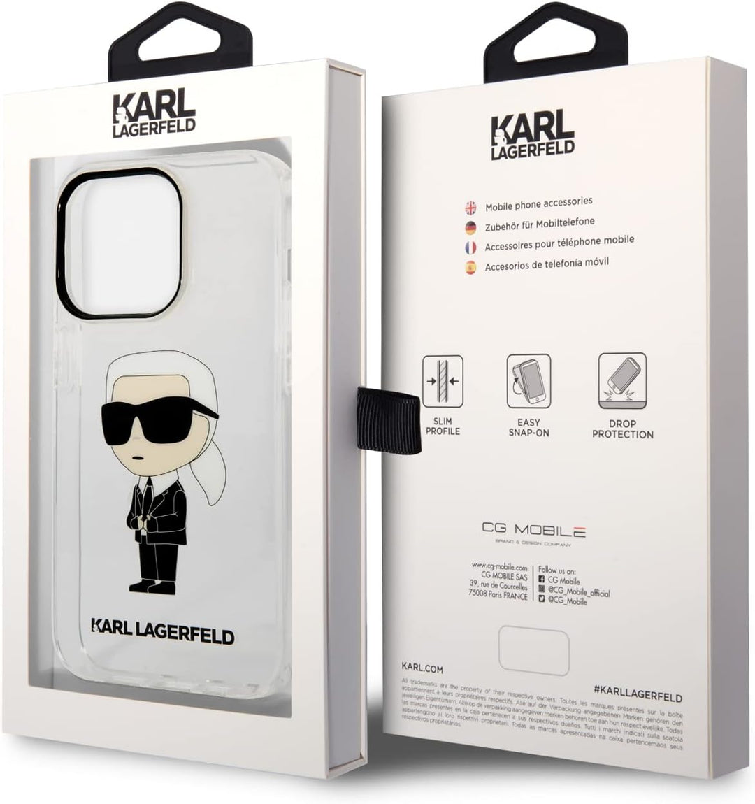 KARL LAGERFELD KLHCP14XHNIKTCT Hülle für iPhone 14 Pro Max 6,7" transparent Hard