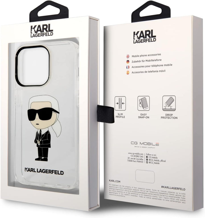 KARL LAGERFELD KLHCP14XHNIKTCT Hülle für iPhone 14 Pro Max 6,7" transparent Hard