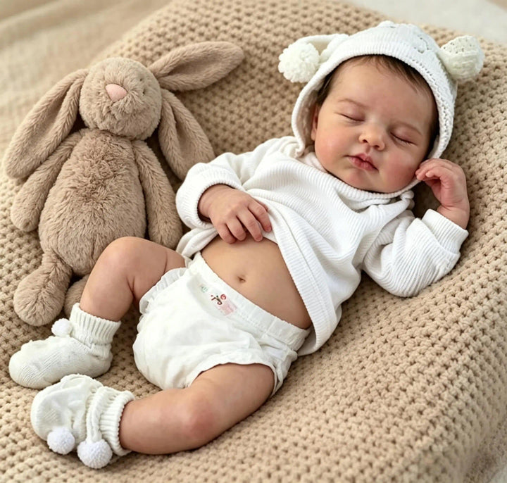 Zero pam Reborn Baby Vollsilikon Lebensecht Mädchen, 50CM Reborn Babypuppen Wie Echt, Realistische N