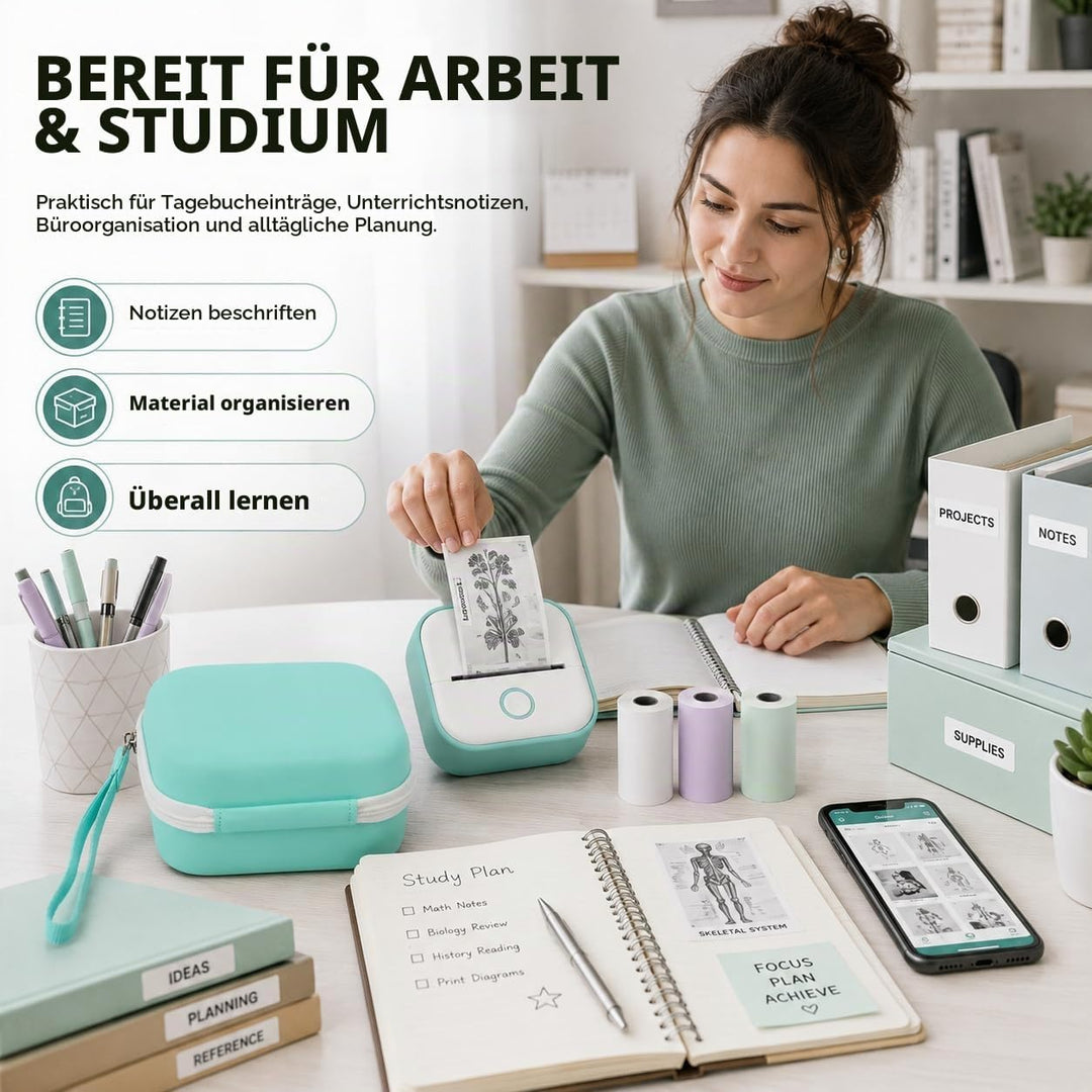ANKHOH Mini Drucker Tasche für Memoking T02/ für Phomemo M02/ M02S/ M02 Pro/ Q30S/ für Ponek Mini Po