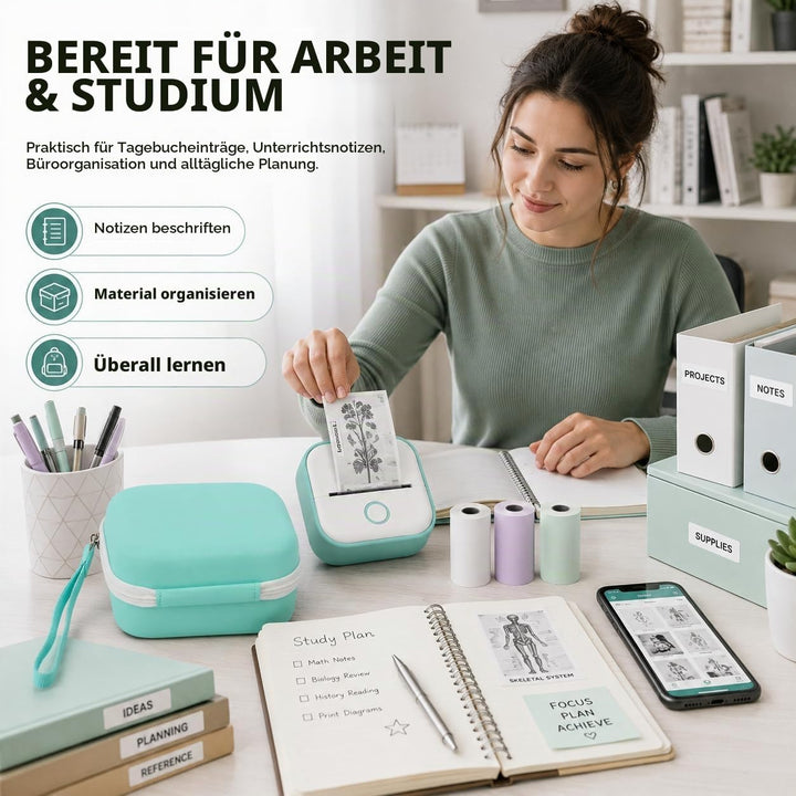 ANKHOH Mini Drucker Tasche für Memoking T02/ für Phomemo M02/ M02S/ M02 Pro/ Q30S/ für Ponek Mini Po