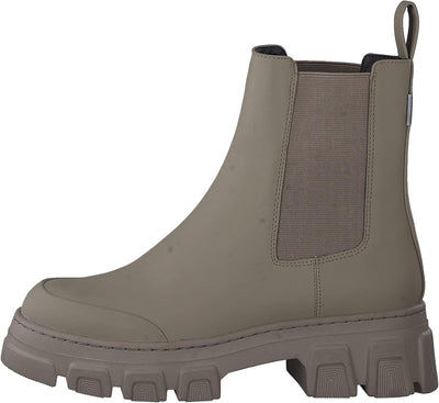 Tamaris Damen Chelsea Boots, Frauen Stiefeletten,Wechselfussbett 40 EU Grau Taupe Uni, 40 EU Grau Ta