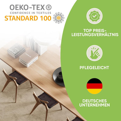 Gräfenstayn® 4er-Set Sitzkissen Stuhlkissen 40x40x8cm für Indoor und Outdoor aus 100% Baumwolle Dick