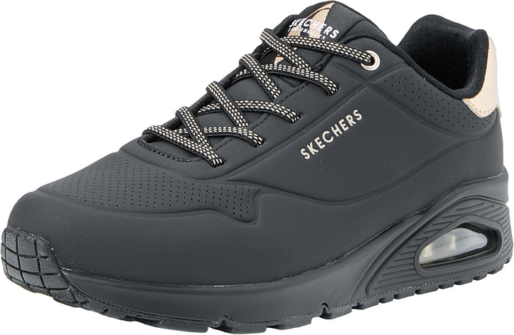 Skechers Damen Uno Stand On Air Sneaker 27 EU Black Durabuck, 27 EU Black Durabuck