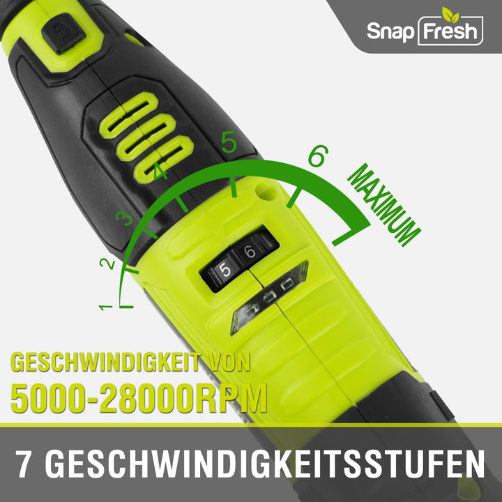 12V Akku-Rotationswerkzeug-Set Multifunktionswerkzeuge, 7 Geschwindigkeiten, 28000U/min, 80+ Zubehör