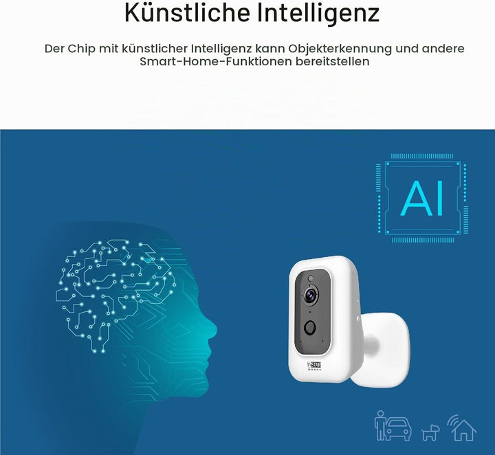 INSTAR IN-8401 2K+ Weiss - LAN/WLAN Überwachungskamera mit KI (AI) - IP Kamera - WPA3-2,4 und 5Ghz W