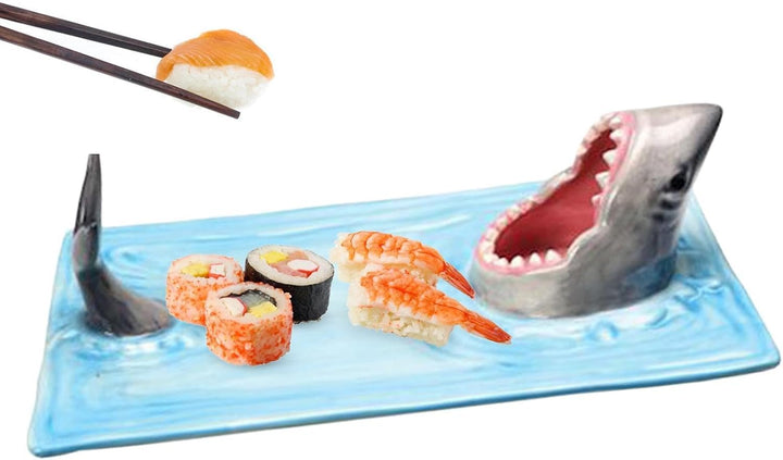 Hai-Sushi-Teller – Hai-Kuchen-Snack-Käsebrett, handbemalte Keramikplatte, Keramik-Hot-Pot-Gericht, S