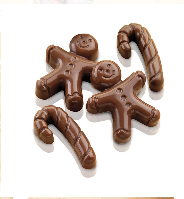 Silikomart - SET CHOCO WINTER, MR GINGER, CHOCO GIANDUIA - SILIKONFORMEN EASY CHOC, Set choco winter