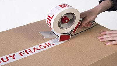 Handabroller | Professioneller, robuster Abroller für Klebebänder | Für Paketbänder mit bis zu 50 mm